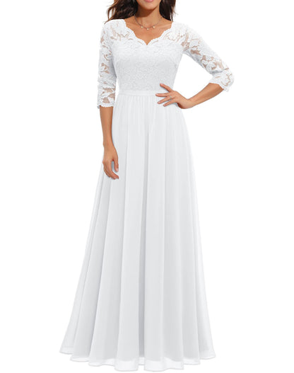 Lace Stitching Maxi Dress For Women Elegant Flowing Silhouette With Delicate Detailing