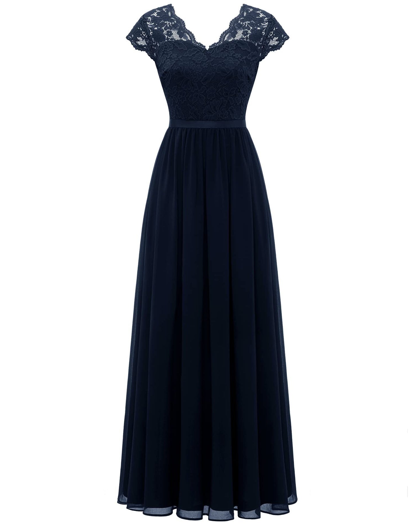 Lace Stitching Maxi Dress For Women Elegant Flowing Silhouette With Delicate Detailing