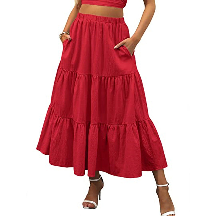 Remmi Flared Skirt With Pockets Floral Print For Women Effortless Elegance And Versatility