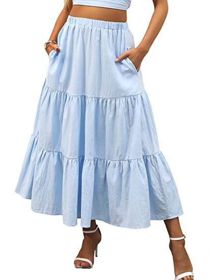 Remmi Flared Skirt With Pockets Floral Print For Women Effortless Elegance And Versatility
