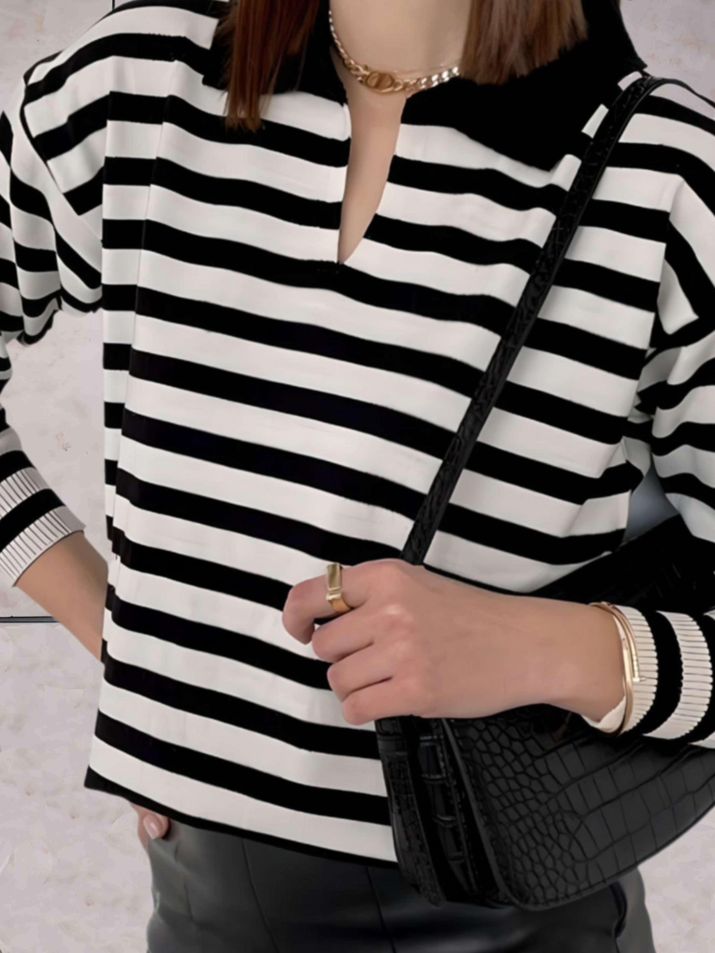 Jara Oversize Striped Sweater For Women Cozy Stylish Pullover For Everyday Essential Wear