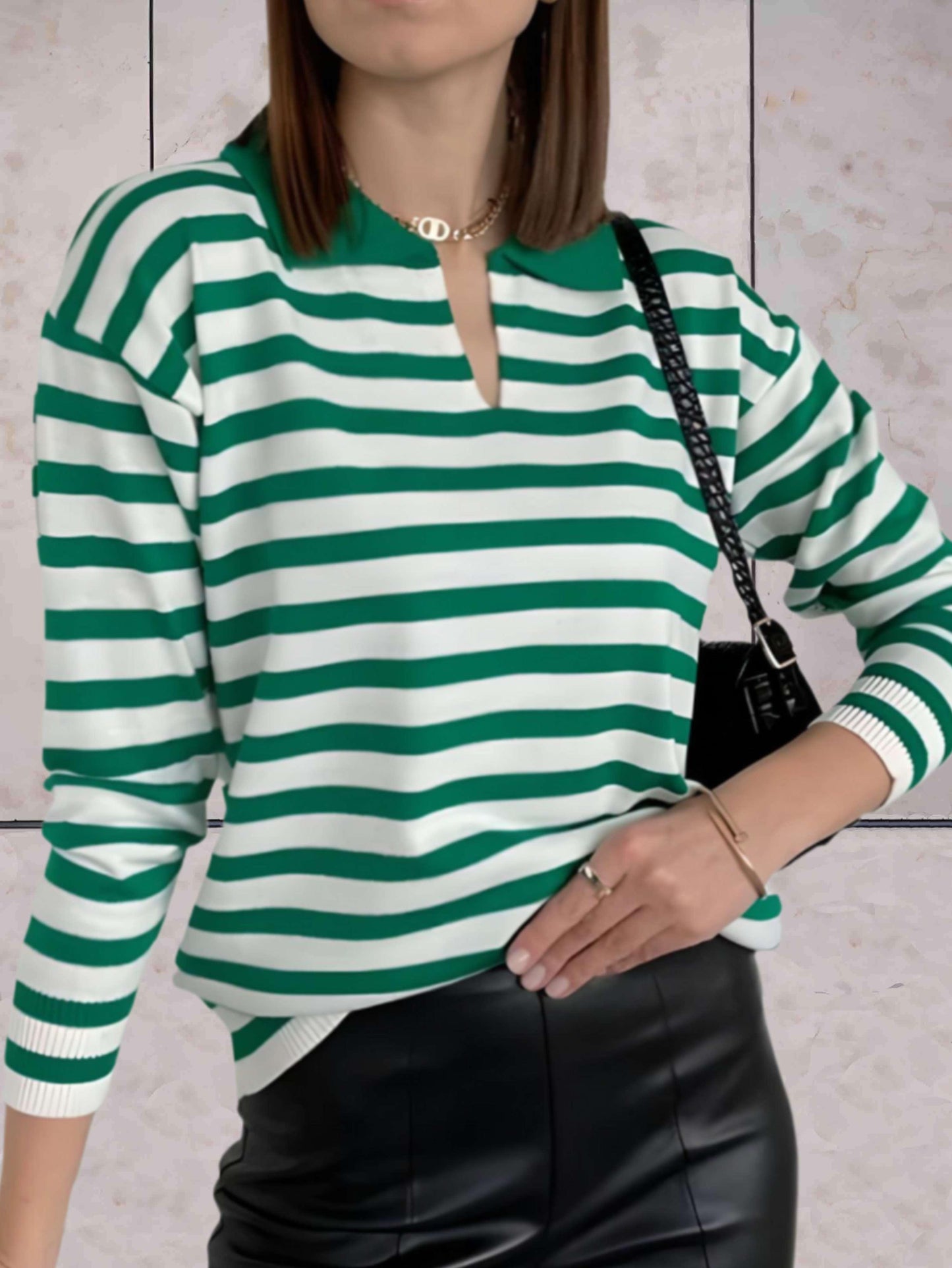 Jara Oversize Striped Sweater For Women Cozy Stylish Pullover For Everyday Essential Wear