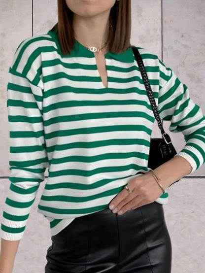 Jara Oversize Striped Sweater For Women Cozy Stylish Pullover For Everyday Essential Wear