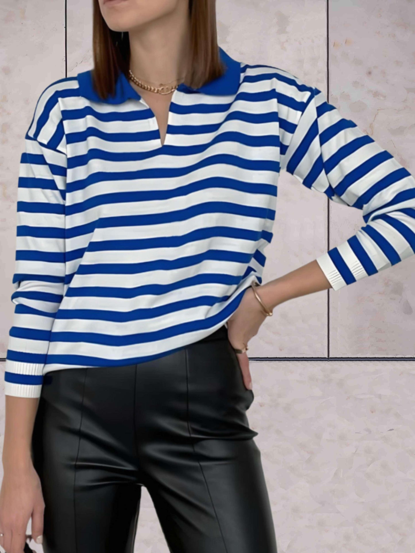 Jara Oversize Striped Sweater For Women Cozy Stylish Pullover For Everyday Essential Wear