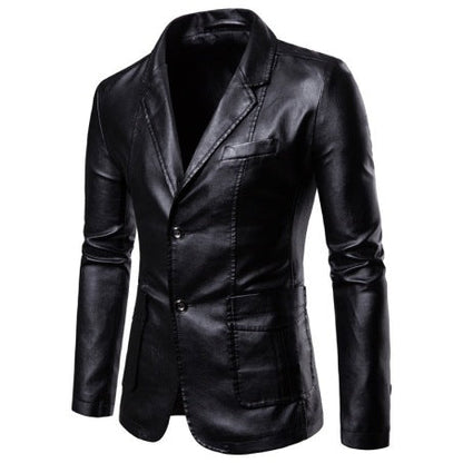 Cognac Brown Mens Blazer Premium Lambskin With Notch Lapels And Button Cuffs