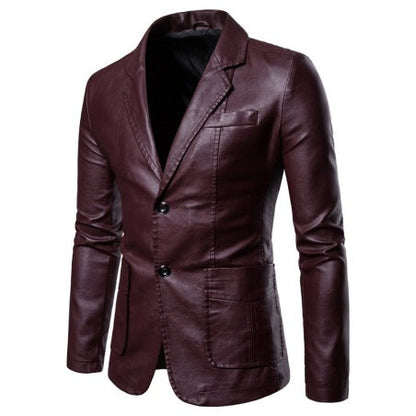 Cognac Brown Mens Blazer Premium Lambskin With Notch Lapels And Button Cuffs