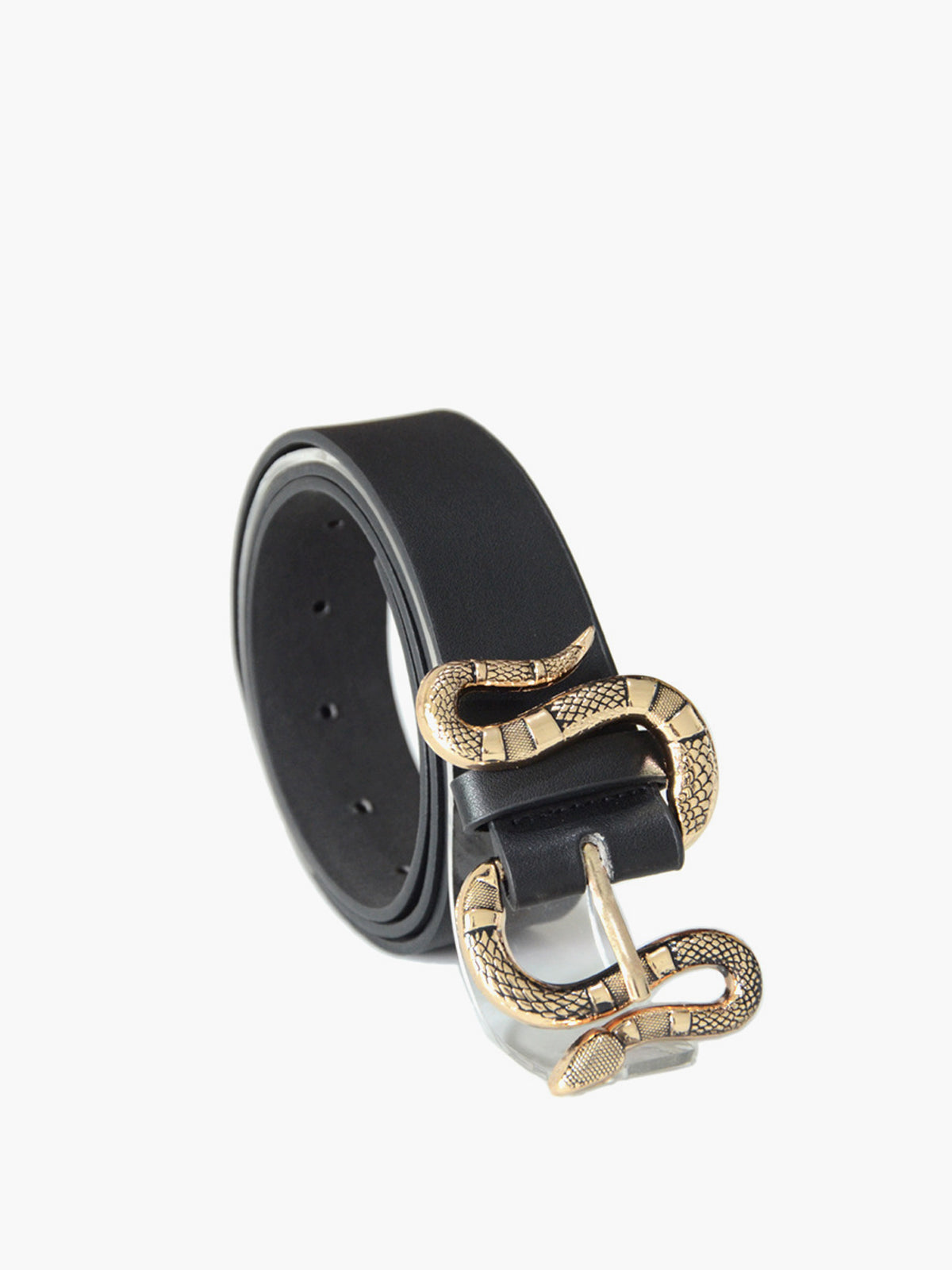 Snake Buckle Leather Belt - TrendAura
