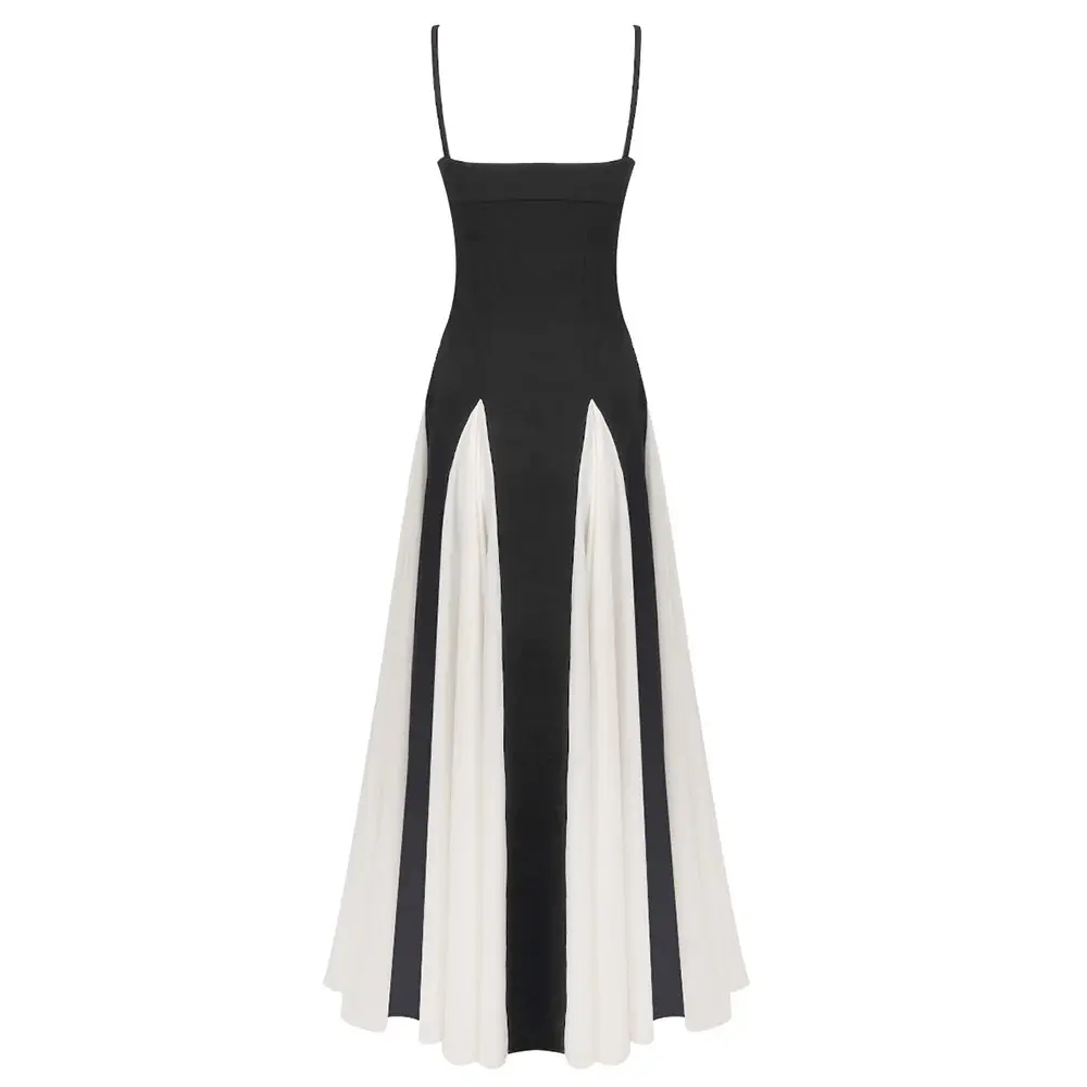 Sophia Black & White Maxi Dress