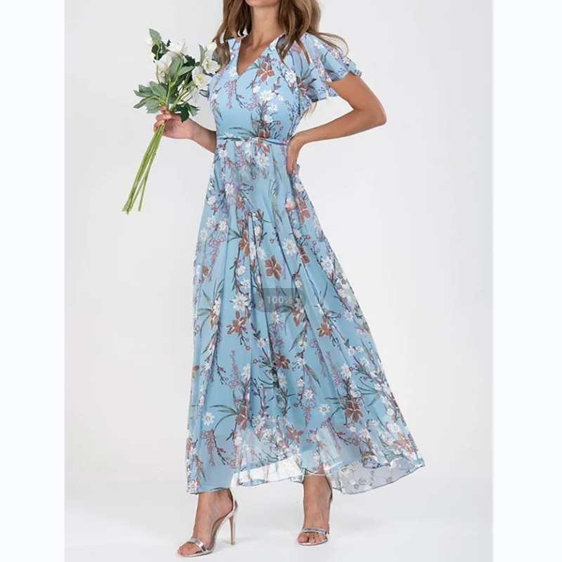 Beatrix | Flower Dress with Butterfly Sleeves for Women