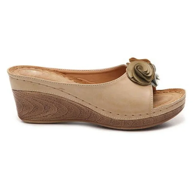 Women's Cushioned Wedge Sandals with Adjustable Straps and Supportive Design