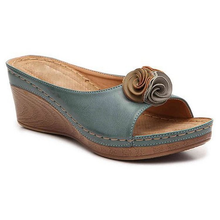 Women's Cushioned Wedge Sandals with Adjustable Straps and Supportive Design