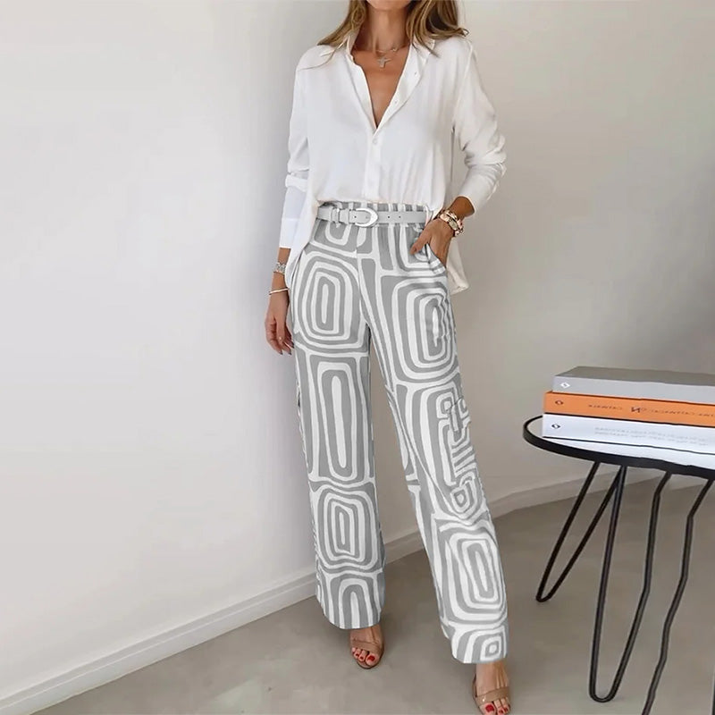 Women's Two-Piece Set with Versatile Style and Comfortable Fit