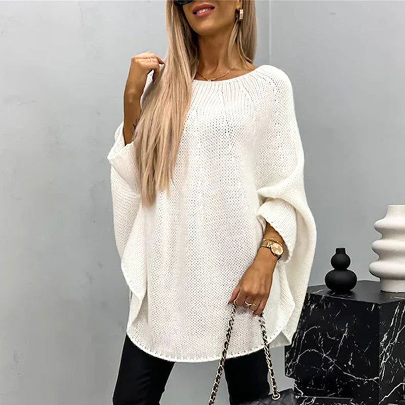 Women’s Chunky Knit Sweater – Oversized Fit – Soft Yarn – Thigh Length Casual Style