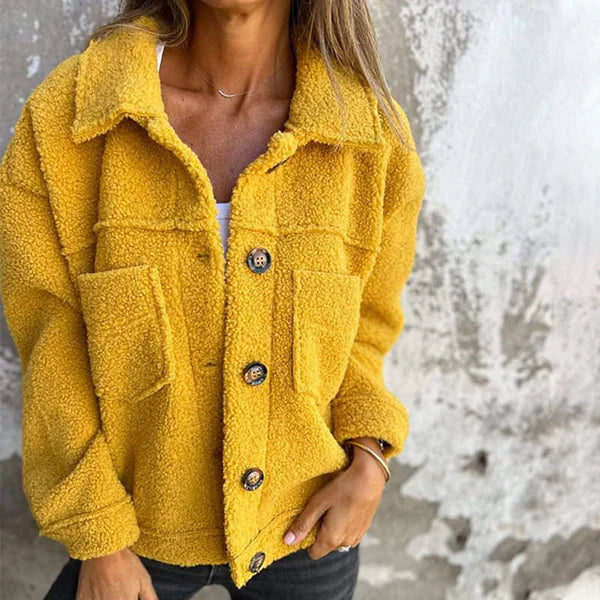 Jassy Wool Jacket For Women Comfort Fit With Lapels Chic Style Elegant Everyday Essential