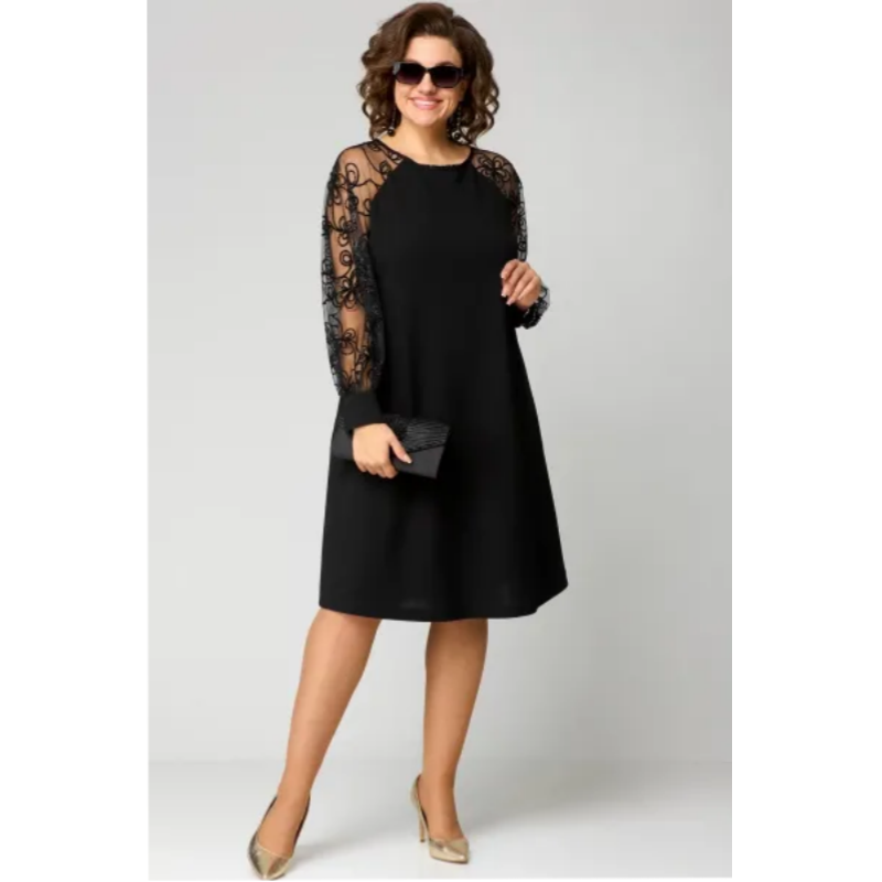 Women's Lace Dress with Intricate Design and Classic Fit