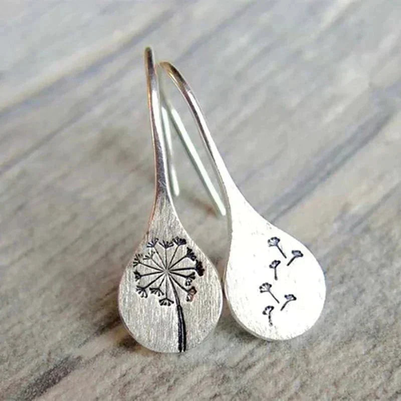 Women's Dandelion Earrings with Sterling Silver and Unique Design - TrendAura