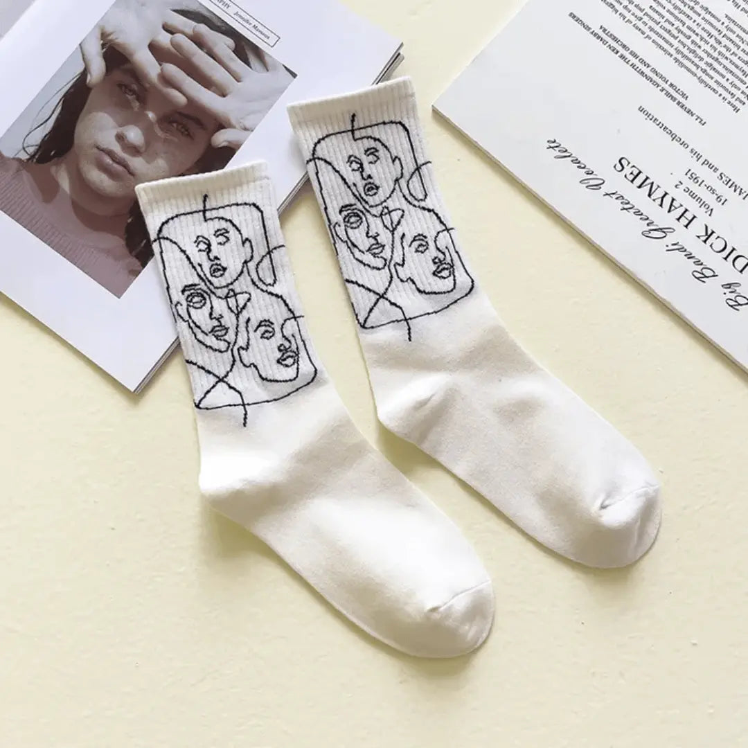 Artisan Faces Abstract Socks