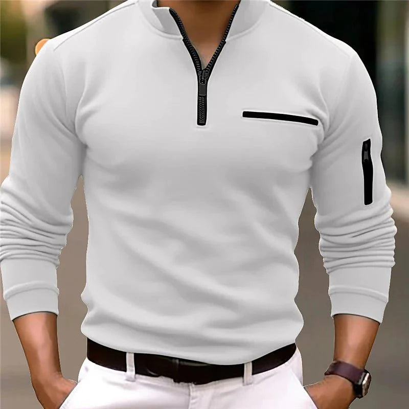 Men Quarter Zip Sweater With Structured Fit For Versatile Layering From Casual To Semi Formal