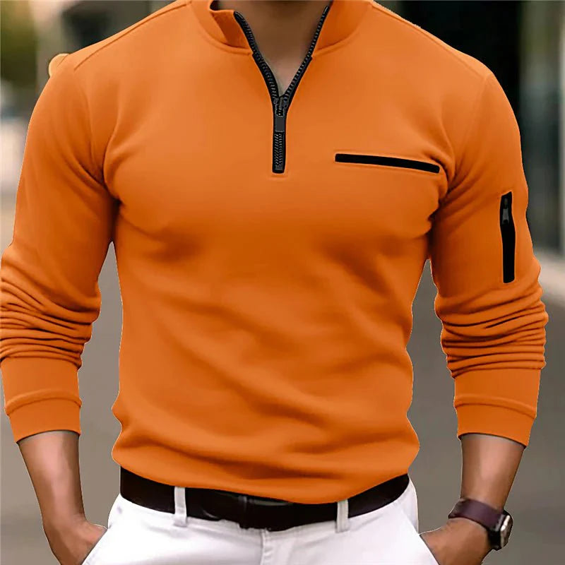 Men's Quarter Zip Sweater Winter Ready Layering Essential for Men Versatile Knit Top for Everyday Cold Weather