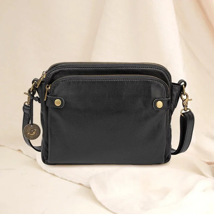 TrendAura Three Section Leather Shoulder Bag and Clutch - Sophisticated Organization For The Modern Individual