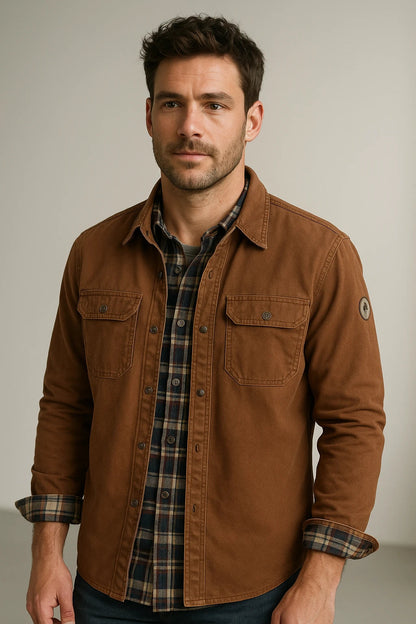 Refined Waxed Canvas Jacket for Men