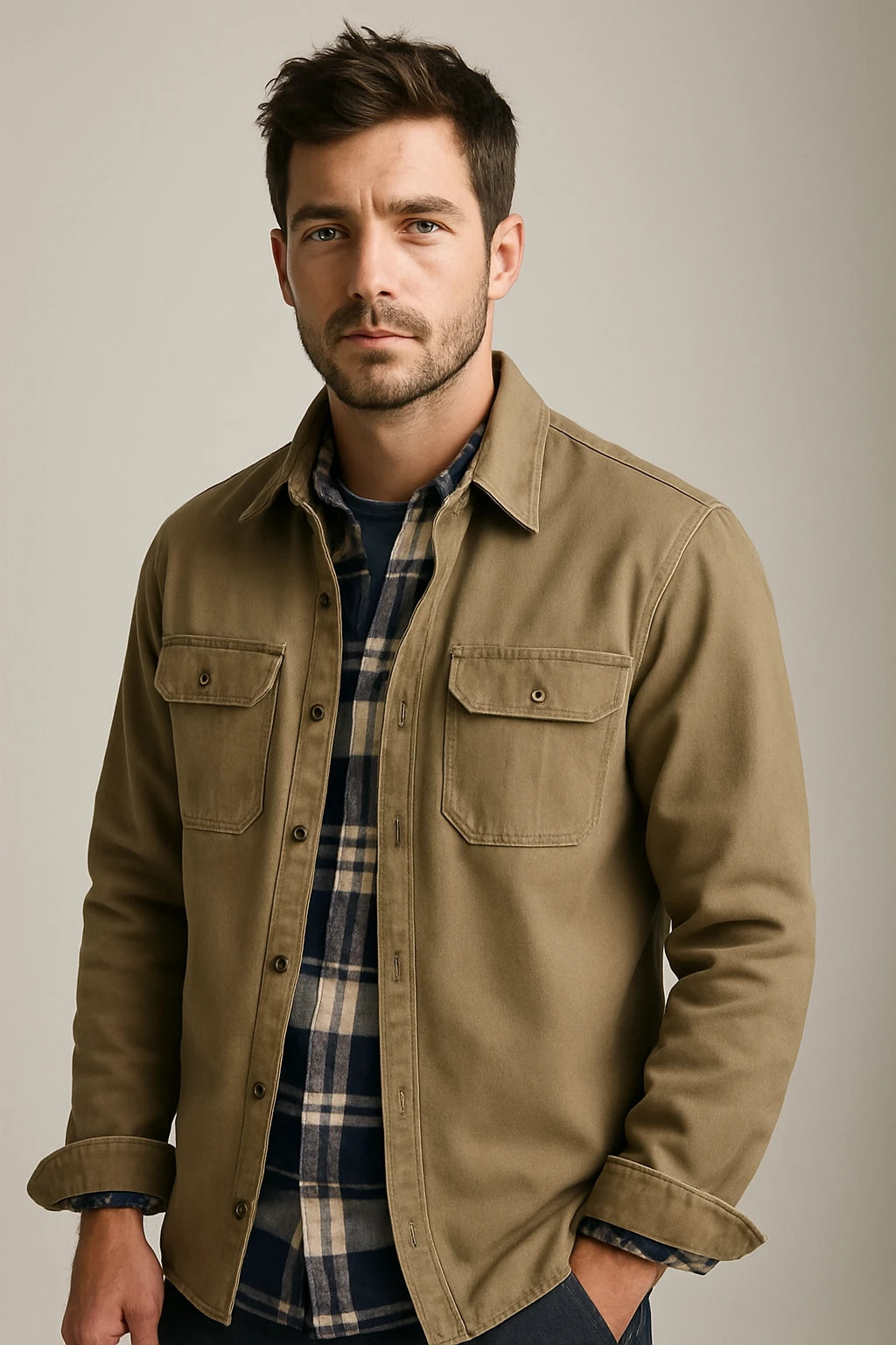 Refined Waxed Canvas Jacket for Men