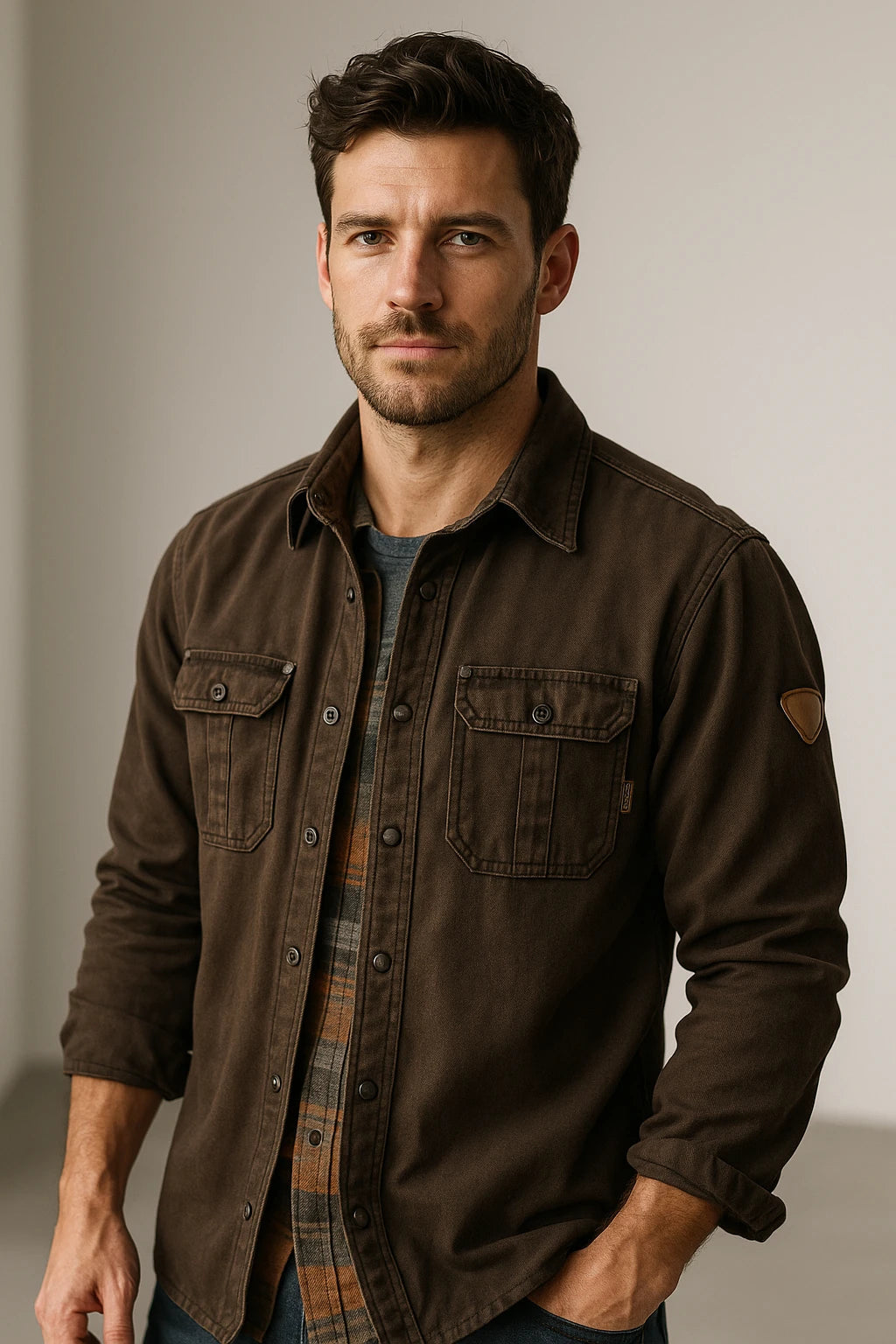 Refined Waxed Canvas Jacket for Men