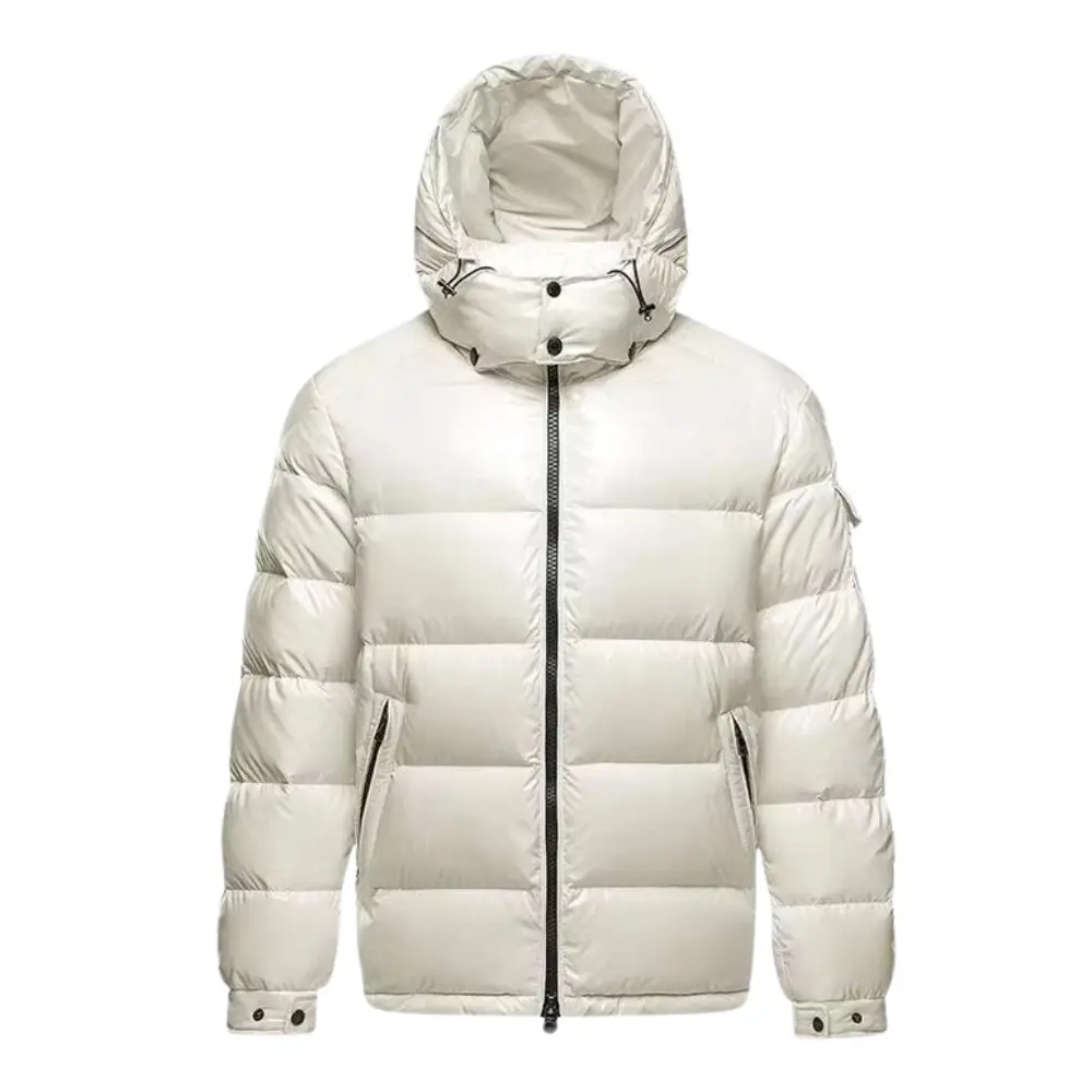 Tristan Men's Puffer Jacket White Duck Down Fill Windproof Hooded Winter Coat For Men