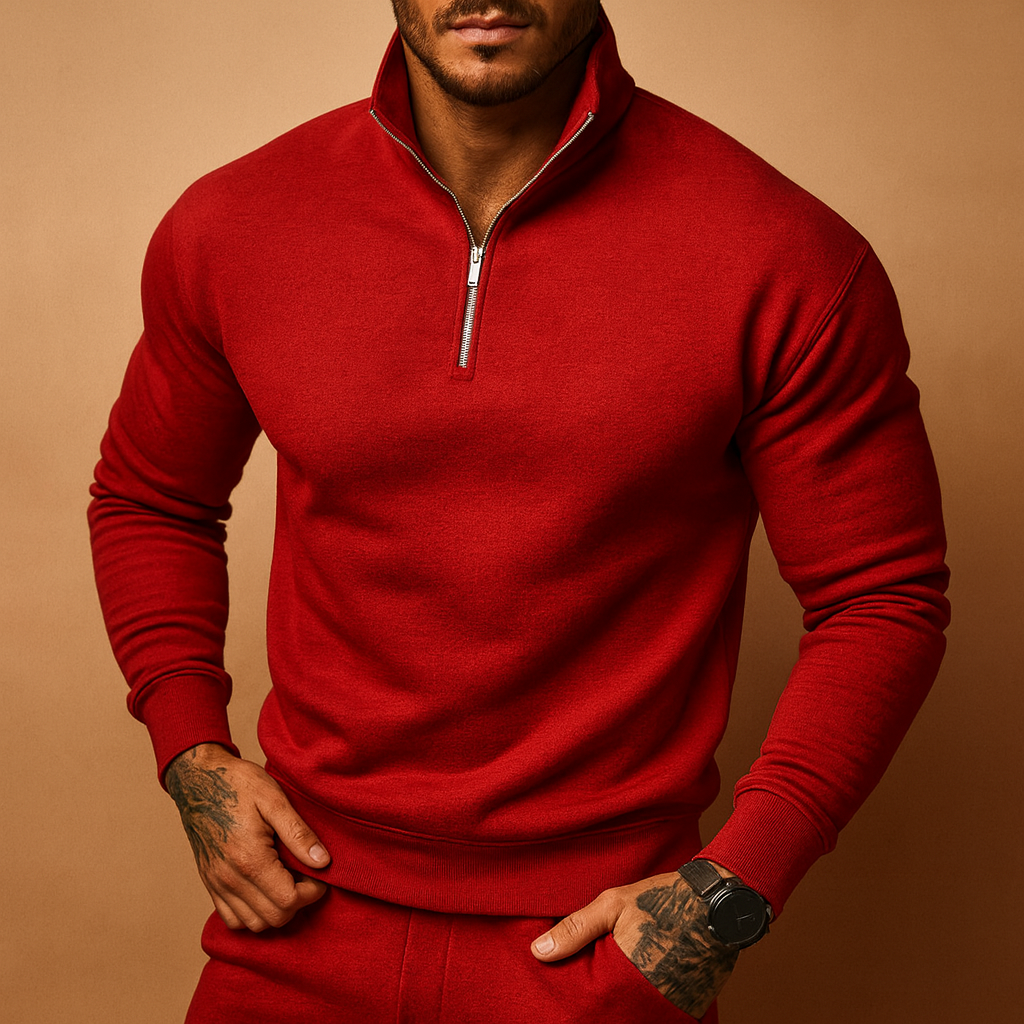 Pieter Mens Half Zip Pullover With Adjustable Ventilation Zipper For Men Comfort