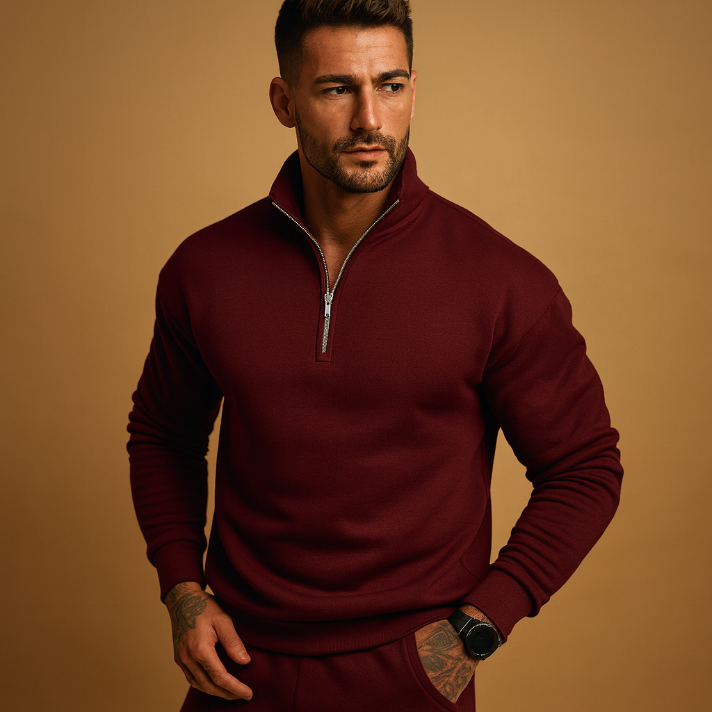Pieter Mens Half Zip Pullover With Adjustable Ventilation Zipper For Men Comfort