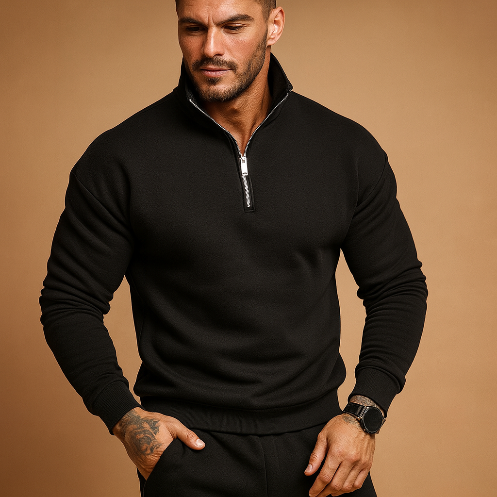 Pieter Mens Half Zip Pullover With Adjustable Ventilation Zipper For Men Comfort
