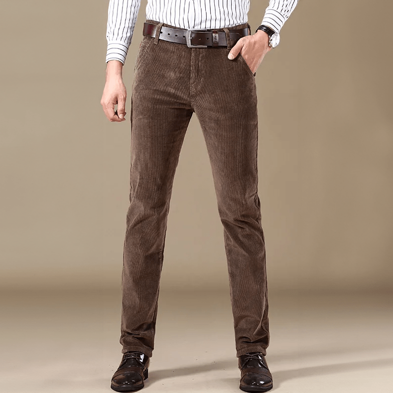 Ethan Men's Corduroy Pants By TrendAura For Winter Wear Warm Comfortable Durable Fabric Casual And Semi Formal Style