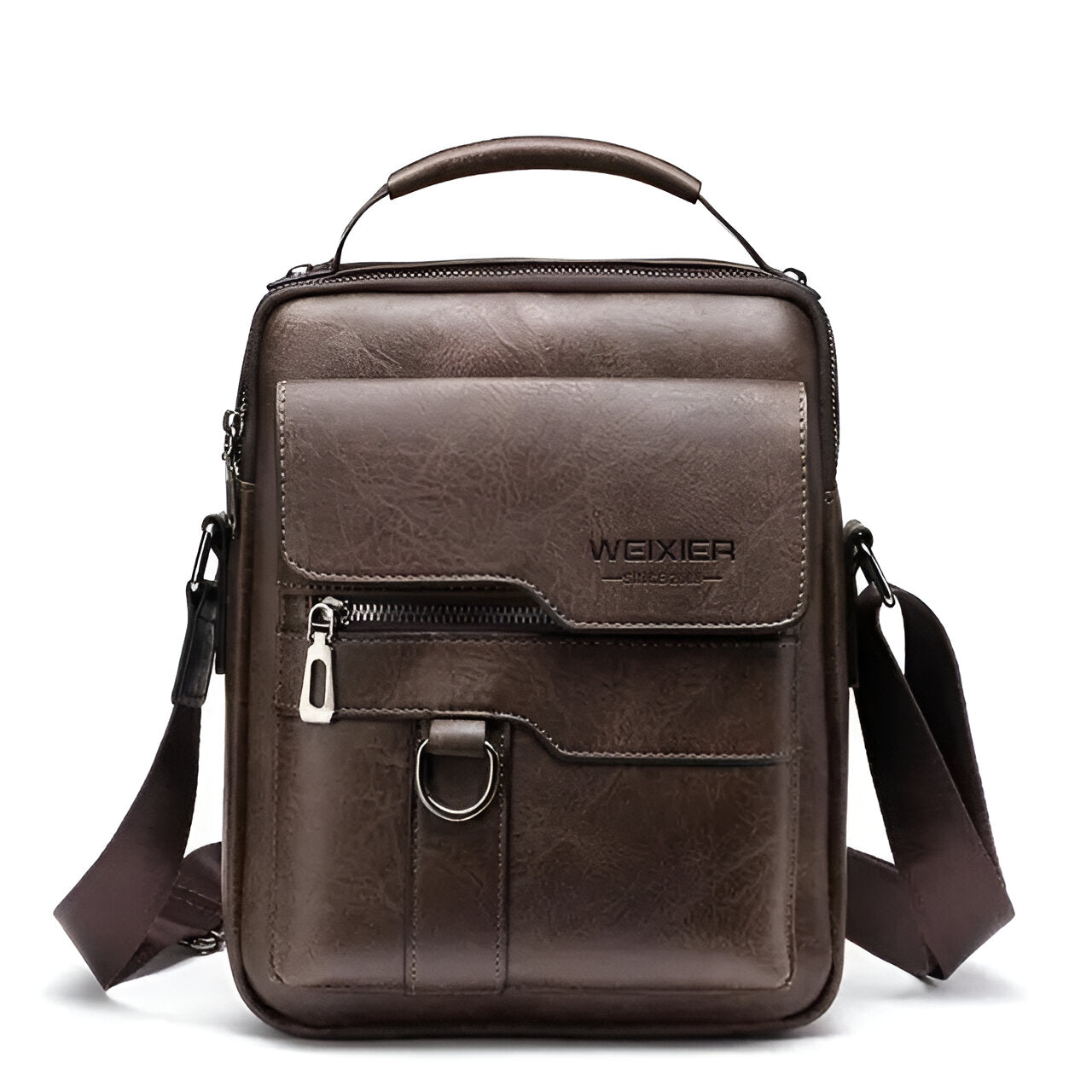 SafeStride Anti-Theft PU Leather Sling Bag For Travelers With Hidden Zippers Ergonomic Weather-Resistant
