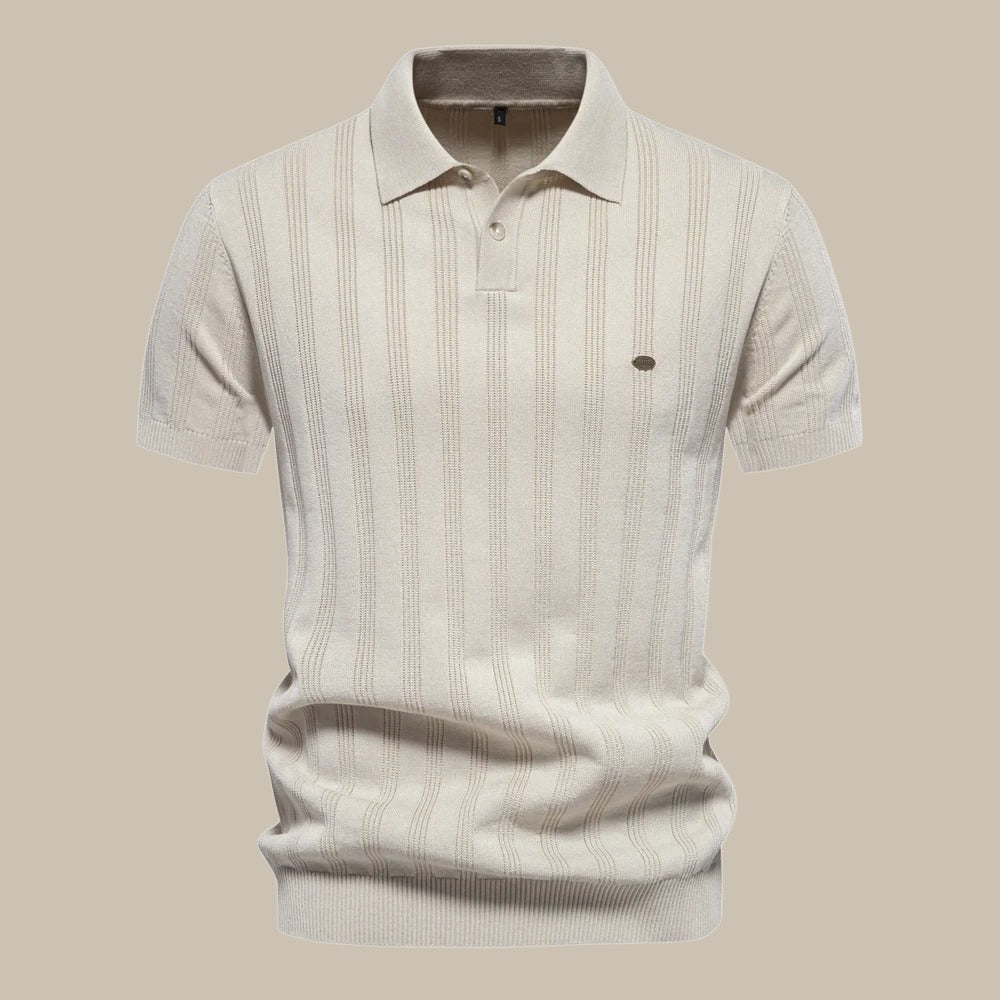 Finn | Elegant short-sleeve merino polo shirt