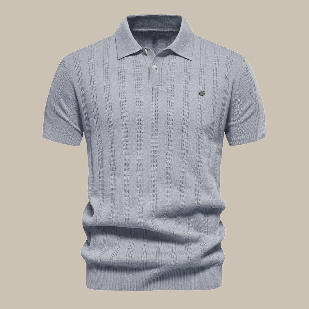 Finn | Elegant short-sleeve merino polo shirt