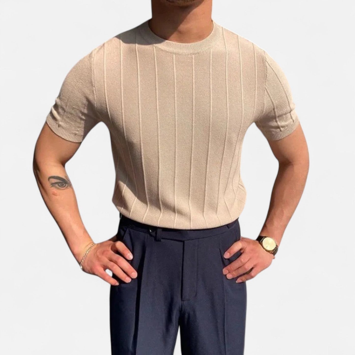 Ancient World | Men's Short Sleeve Summer Polo – Silent Luxury and Timeless Aesthetic "Old Money"