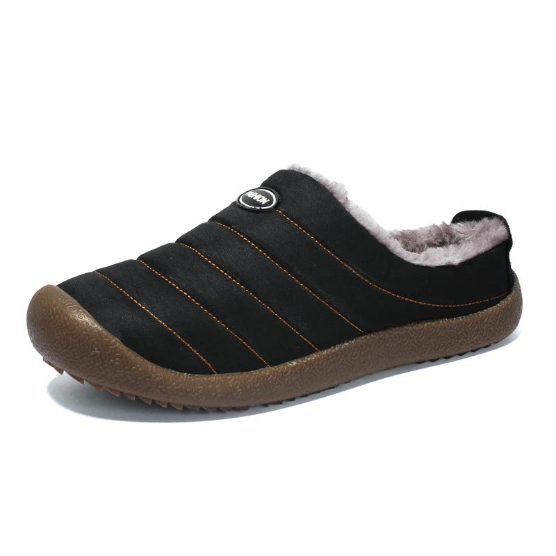 Men's Warm Slippers With Plush Lining For Winter Comfort At Home Cozy Lounging And Relaxation