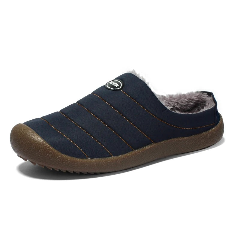 Men's Warm Slippers With Plush Lining For Winter Comfort At Home Cozy Lounging And Relaxation