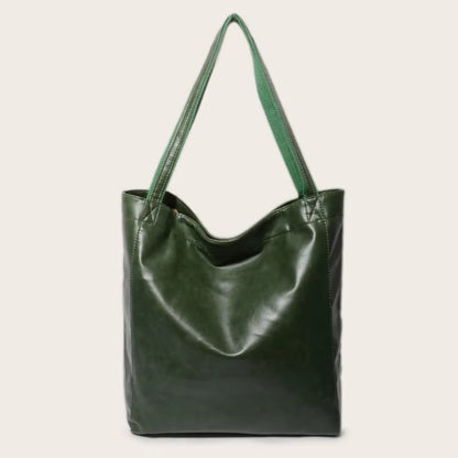 TrendAura Large Capacity Retro Faux Leather Tote Shoulder Bag - Versatile Everyday Use