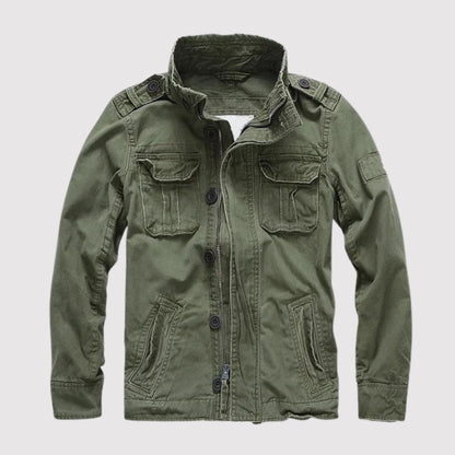 TrendAura Theodore Regular Fit Denim Jacket For Men With Retro Casual Style And Multiple Pockets