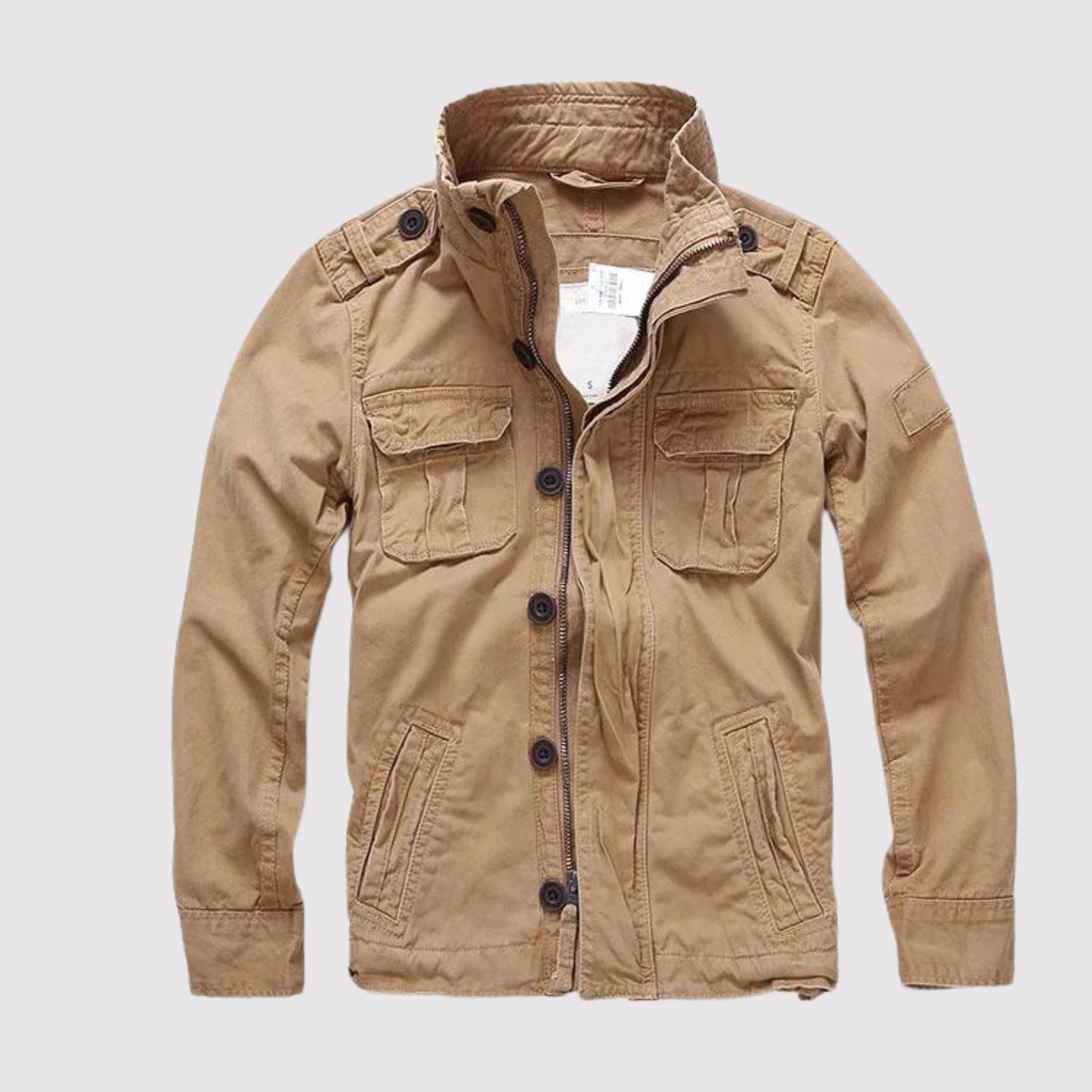 TrendAura Theodore Regular Fit Denim Jacket For Men With Retro Casual Style And Multiple Pockets