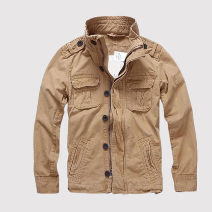 TrendAura Theodore Regular Fit Denim Jacket For Men With Retro Casual Style And Multiple Pockets