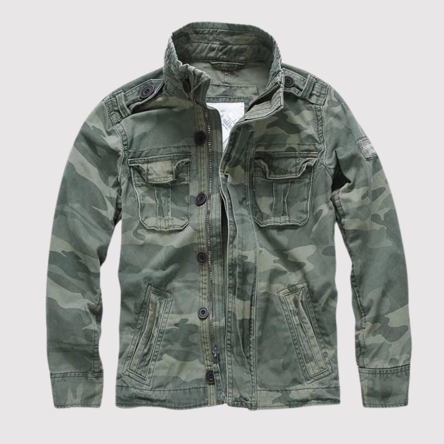 TrendAura Theodore Regular Fit Denim Jacket For Men With Retro Casual Style And Multiple Pockets