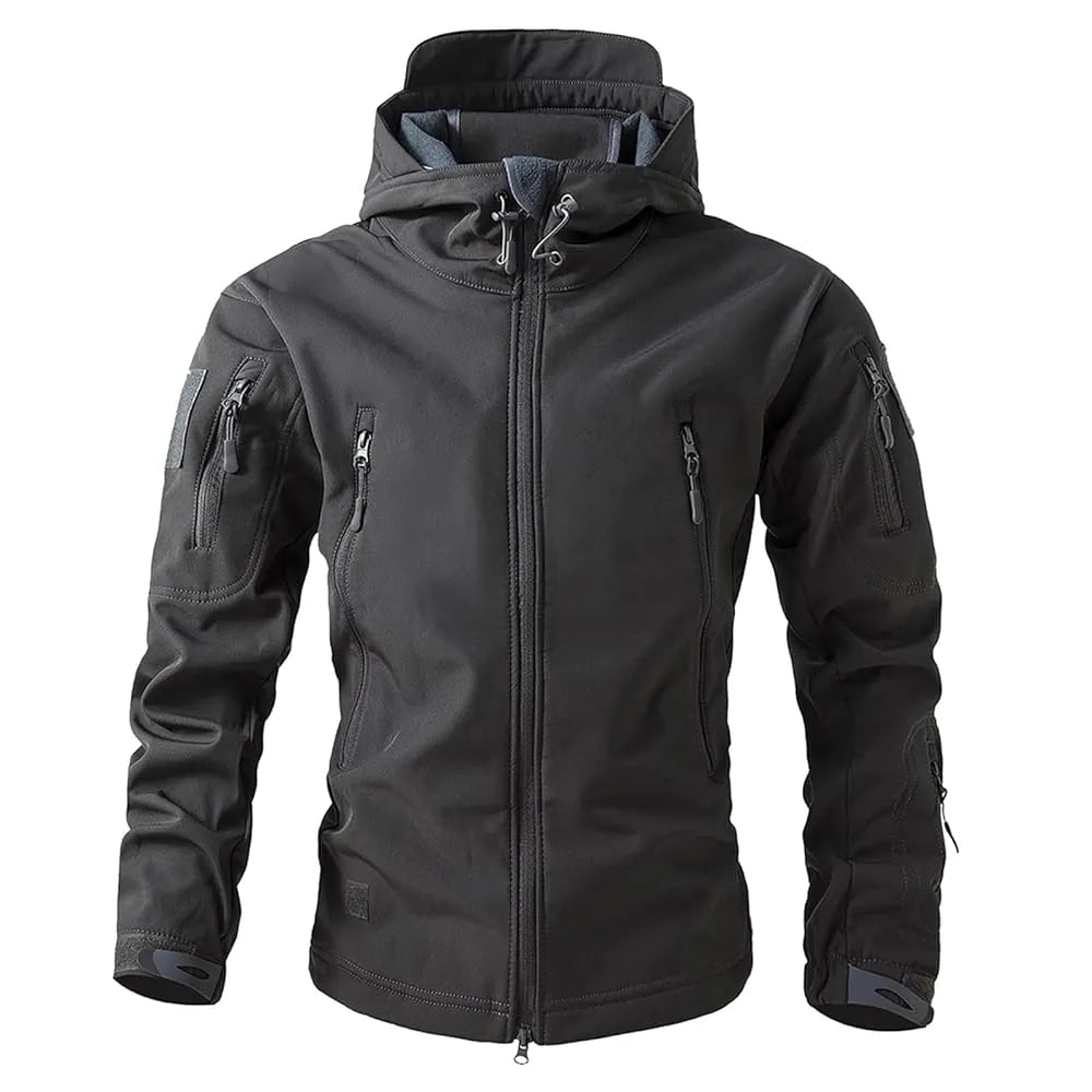 Mens Tactical Softshell Jacket Weatherproof Durable For Outdoor Professionals And Adventurers