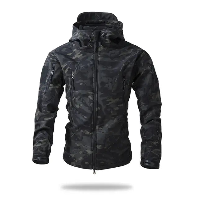 Mens Tactical Softshell Jacket Weatherproof Durable For Outdoor Professionals And Adventurers