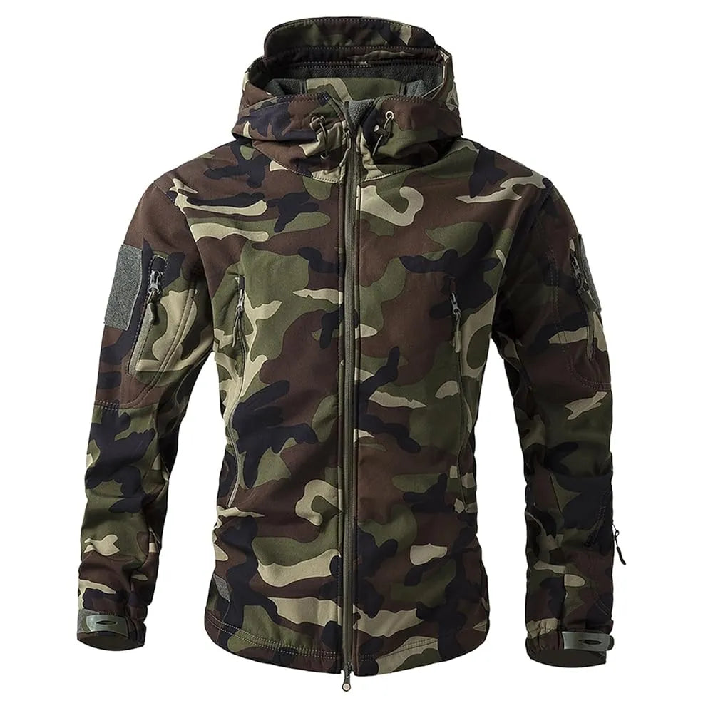 Mens Tactical Softshell Jacket Weatherproof Durable For Outdoor Professionals And Adventurers
