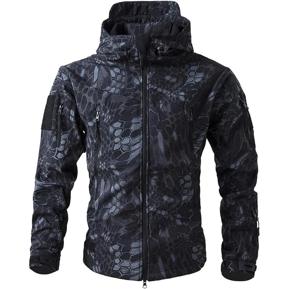 Mens Tactical Softshell Jacket Weatherproof Durable For Outdoor Professionals And Adventurers