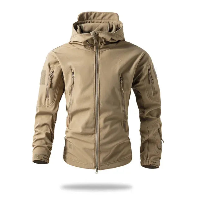 Mens Tactical Softshell Jacket Weatherproof Durable For Outdoor Professionals And Adventurers