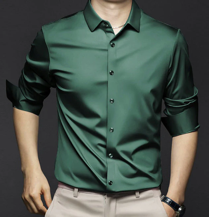 Victor - Long sleeve satin shirt