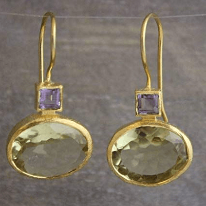 Women's Vintage Crystal Earrings with Gold Accents and Unique Design - TrendAura